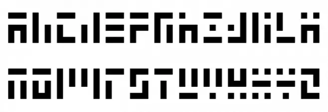 3t3-5x3 Schriftart Groß