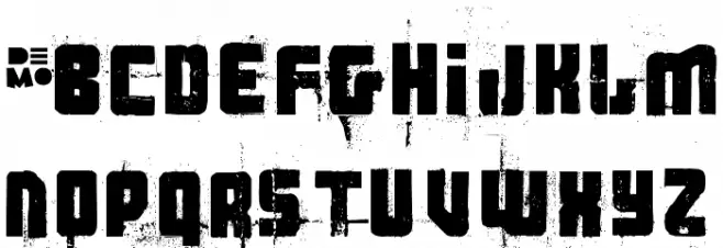 3theHardwayRMX-RegularDEMO フォント 大文字