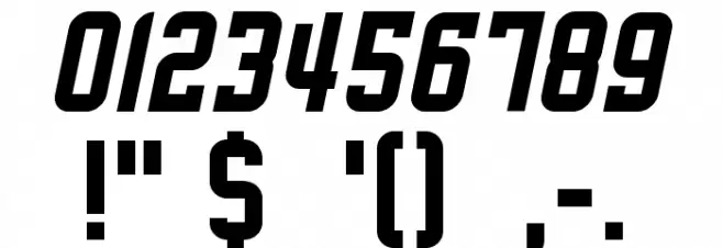 4th and Inches Font OTHER CHARS