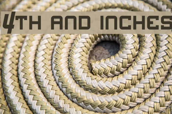 4th and Inches Font examples