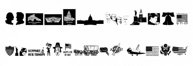 4th of July Reflections Font OTHER CHARS