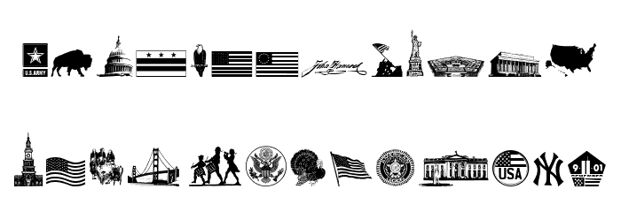 4th of July Reflections Font LOWERCASE
