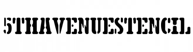 5TH AVENUE STENCIL  Descarca Fonturi Gratis