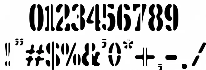 5TH AVENUE STENCIL Font OTHER CHARS