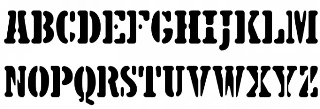 5TH AVENUE STENCIL 字体 大写