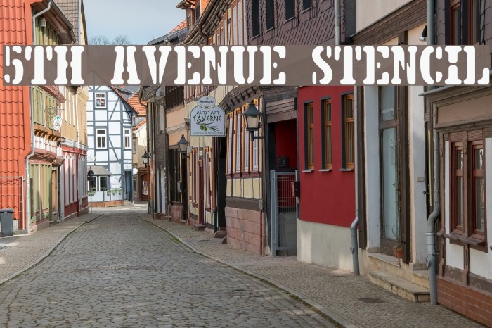 5TH AVENUE STENCIL Example 1