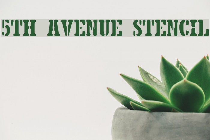 5TH AVENUE STENCIL Example 2