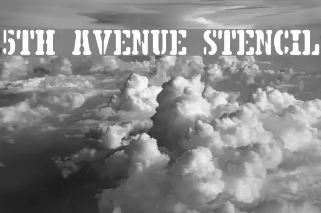 5TH AVENUE STENCIL Font examples