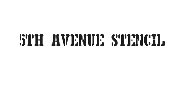 5TH AVENUE STENCIL Logo
