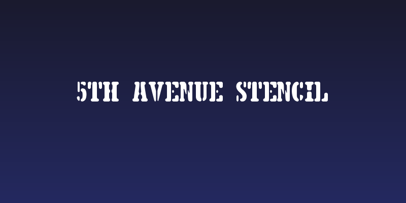 5TH AVENUE STENCIL Social Header