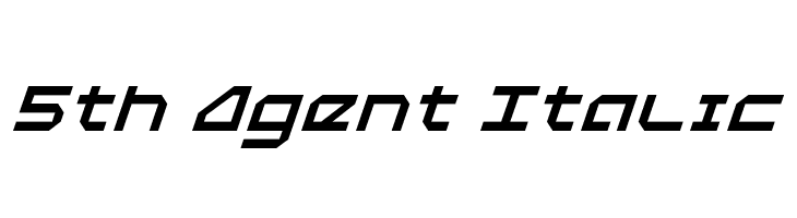 5th Agent Italic  免费字体下载