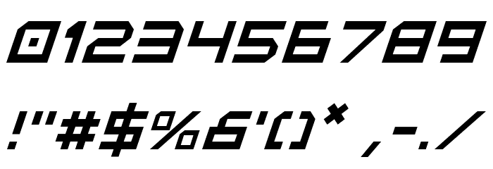 5th Agent Italic Font OTHER CHARS