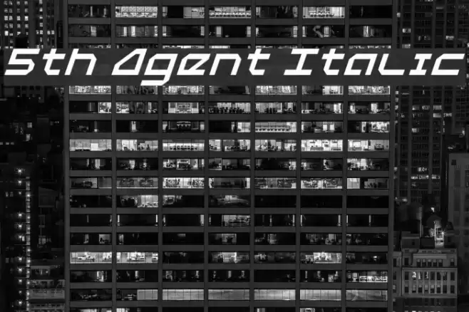 5th Agent Italic フォント examples