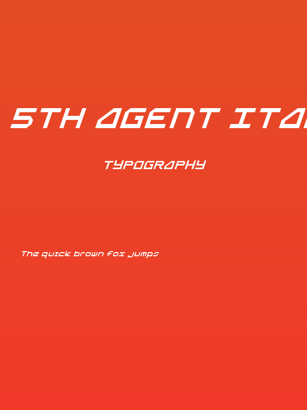 5th Agent Italic Poster