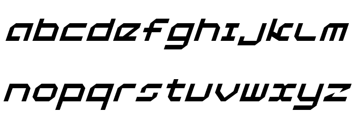 5th Agent Italic Font LOWERCASE