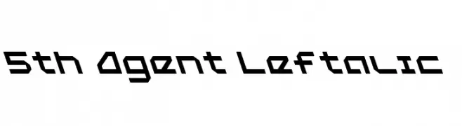 5th Agent Leftalic  Descarca Fonturi Gratis