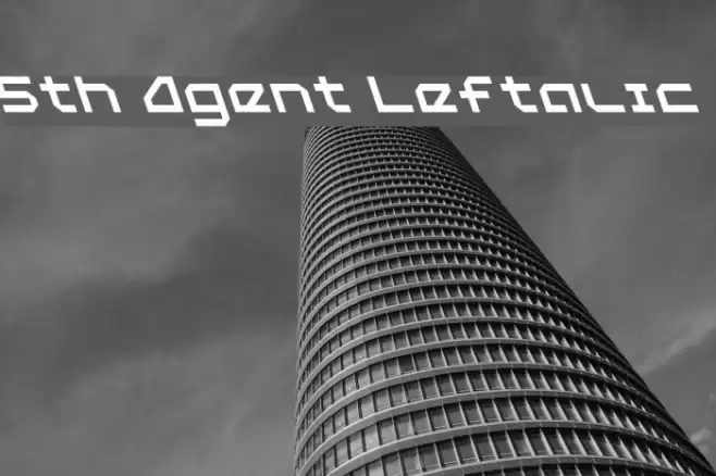 5th Agent Leftalic フォント examples