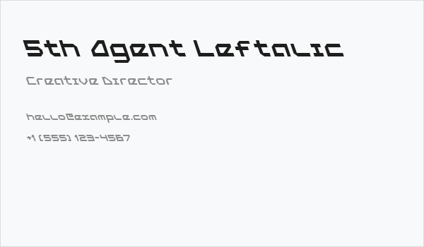 5th Agent Leftalic Business Card