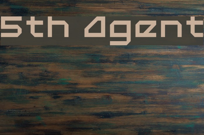 5th Agent Font examples