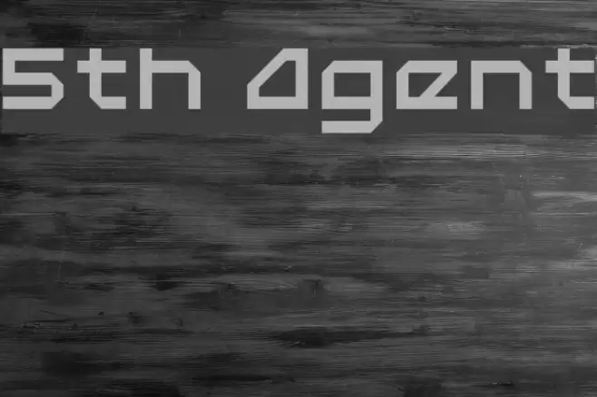 5th Agent Schriftart examples