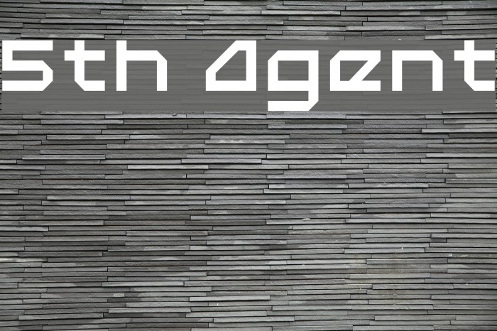 5th Agent Font examples