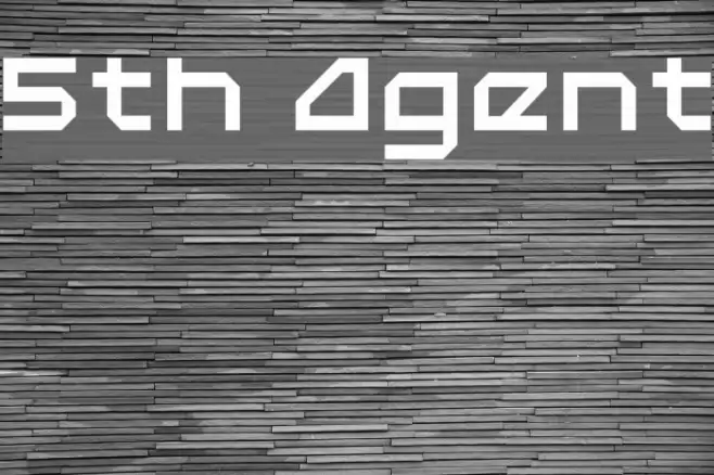 5th Agent Schriftart examples