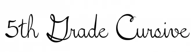 5th Grade Cursive  Frei Schriftart Herunterladen