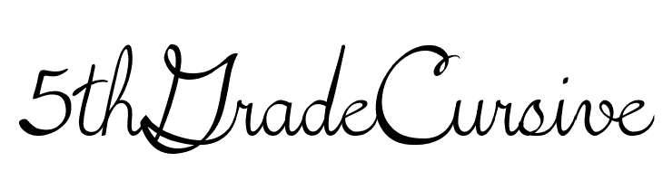 5th Grade Cursive  Descarca Fonturi Gratis
