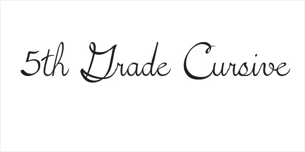 5th Grade Cursive Logo