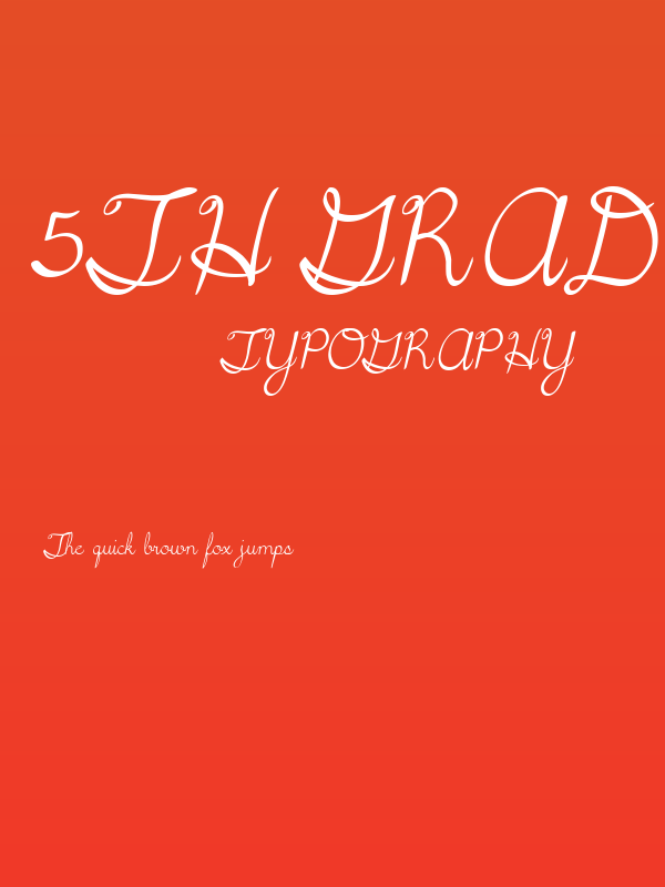 5th Grade Cursive Poster