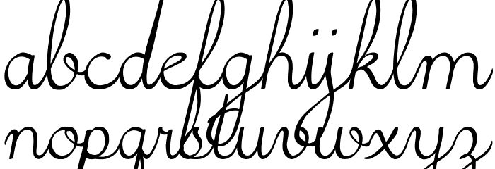 5th Grade Cursive Font LOWERCASE
