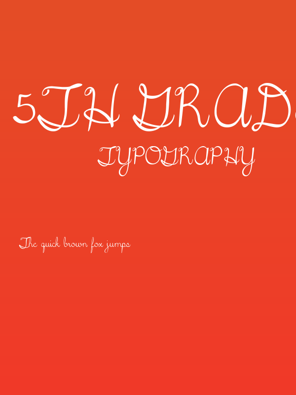 5th Grade Cursive Poster