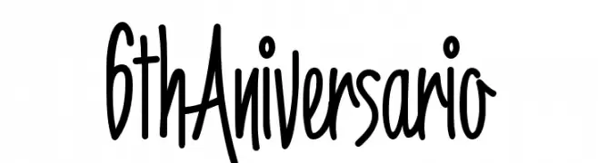 6thAniversario  font caratteri gratis