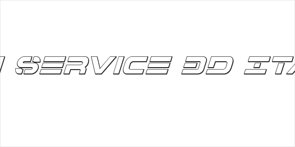 7th Service 3D Italic Logo