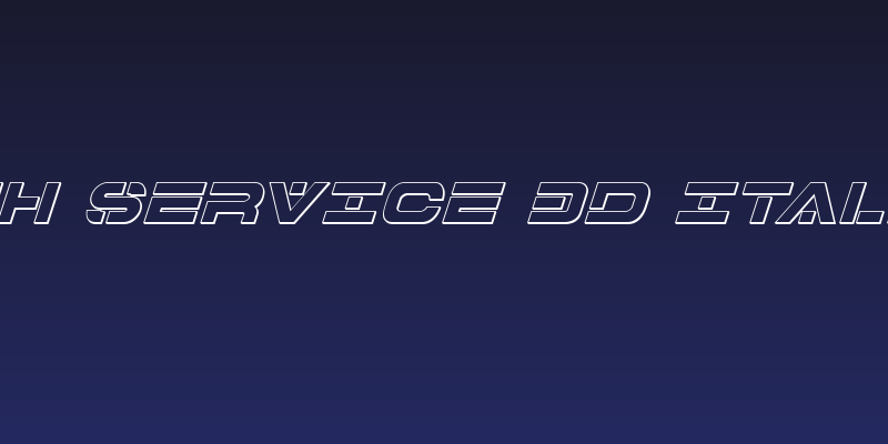 7th Service 3D Italic Social Header