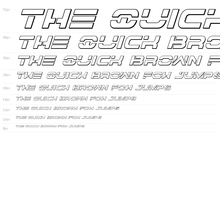 7th Service 3D Italic Waterfall