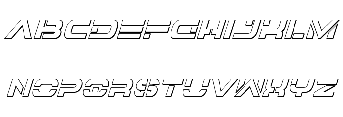7th Service 3D Italic Шрифта строчной
