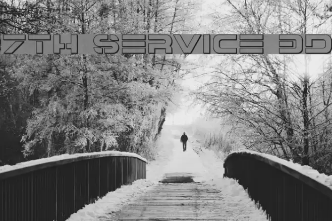 7th Service 3D Font examples
