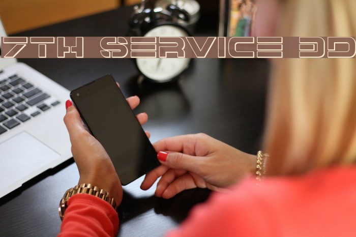 7th Service 3D Font examples