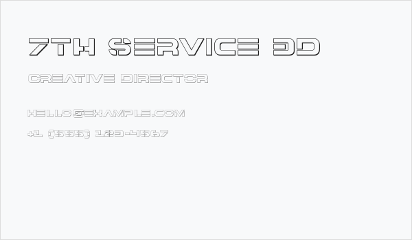 7th Service 3D Business Card