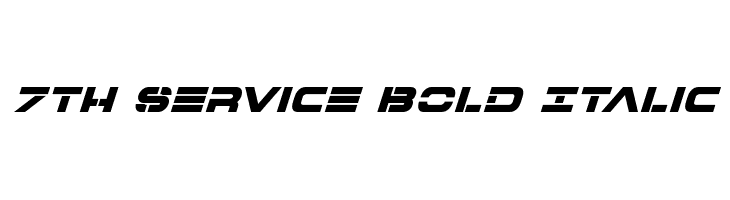 7th Service Bold Italic  les polices de caractères gratuit tlcharger