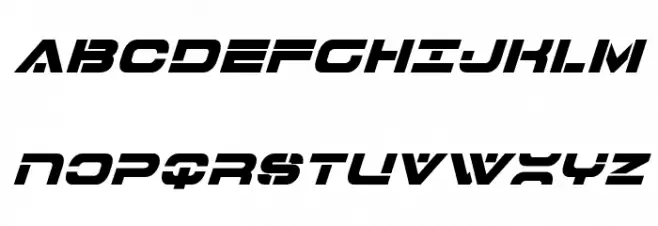 7th Service Bold Italic फ़ॉन्ट अपरकेस