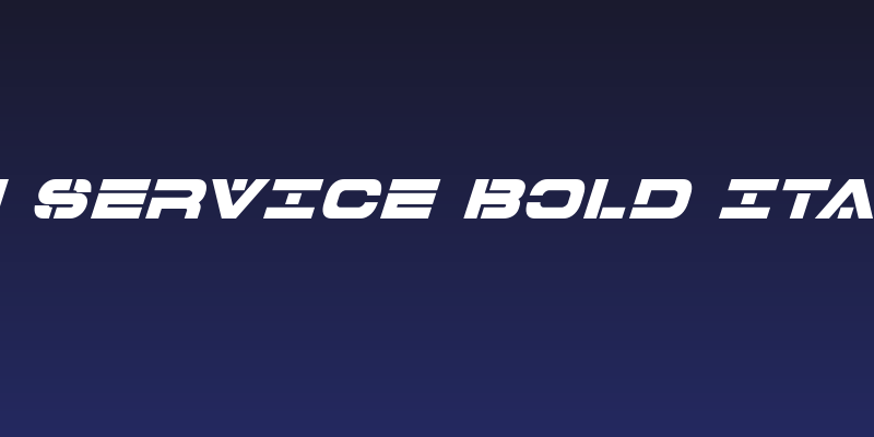 7th Service Bold Italic Social Header