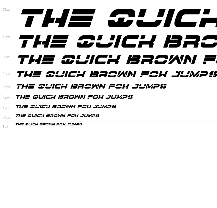 7th Service Bold Italic Waterfall