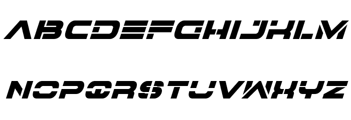 7th Service Bold Italic Font LOWERCASE