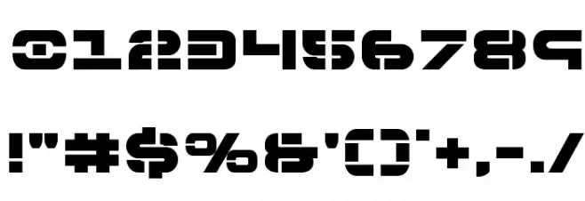 7th Service Bold Font OTHER CHARS