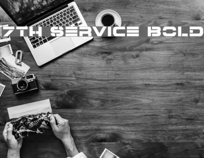 7th Service Bold Font examples