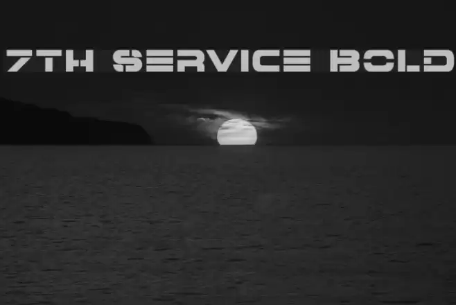7th Service Bold Font examples
