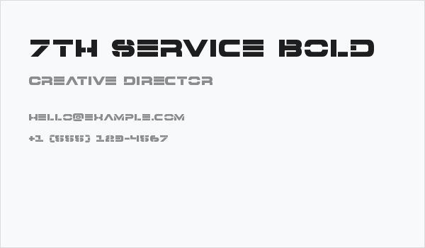 7th Service Bold Business Card