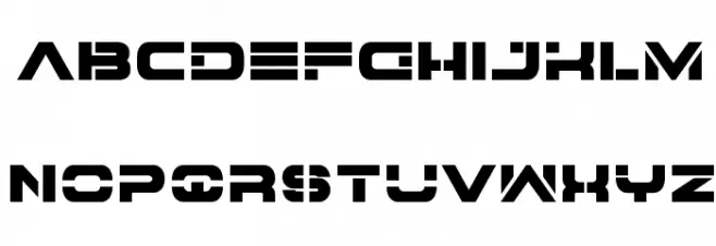 7th Service Bold Font LOWERCASE